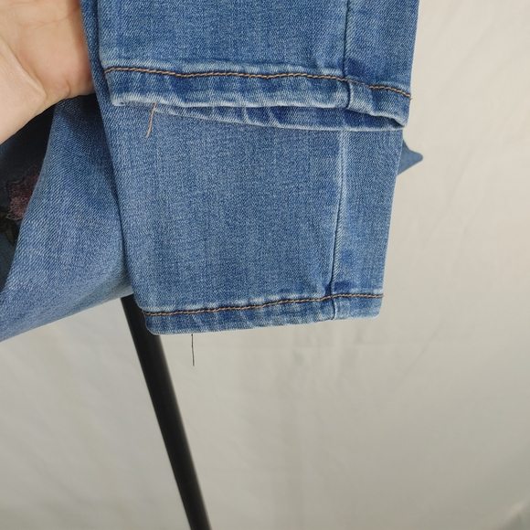 Blue Republic Embroidered Skinny Jeans Juniors 9 11 Womens Medium Floral Stretch - Picture 7 of 11